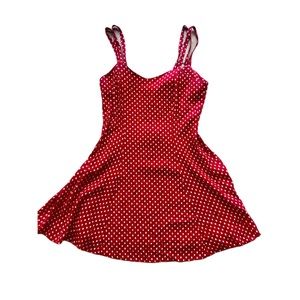 Rare Vintage 50s Retro Polka Dot A-Line Dress
